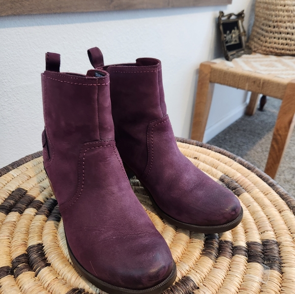 Teva Anaya Bootie Chelsea Boots - Waterproof Suede Leather Purple 💜 - Picture 8 of 11